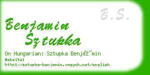 benjamin sztupka business card